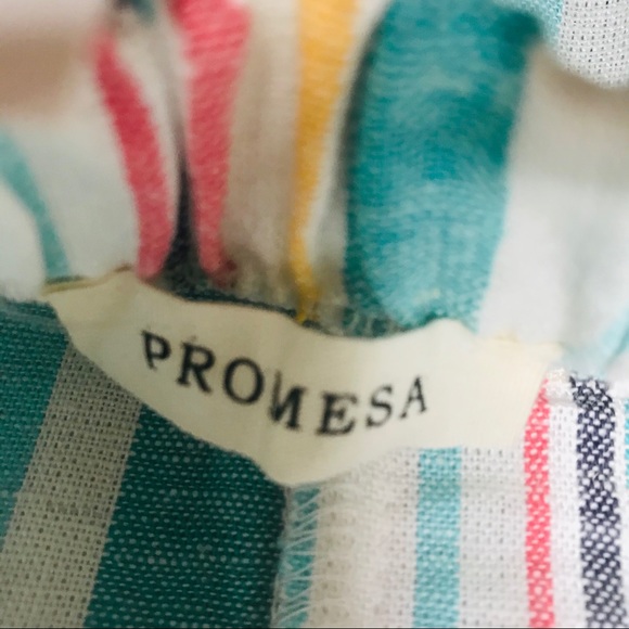 Promesa Multi Color Striped Mini Dress L - Picture 6 of 7